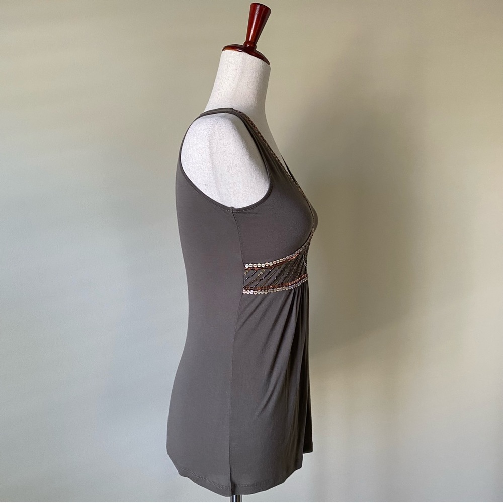 French Connection- Sleeveless Top with Sequin Detail Size S - Picture 4 of 9